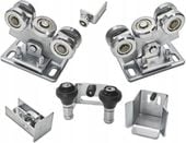 WÓZKI DO BRAMY PRZESUWNEJ 80x80 5 ROLKOWE TRWAŁE ROLKI STALOWE DO