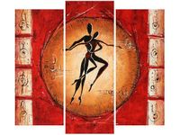 90 80CM OBRAZ T3 ELEM AFRYKAŃSKI TANIEC DRUK ŚCIENNY