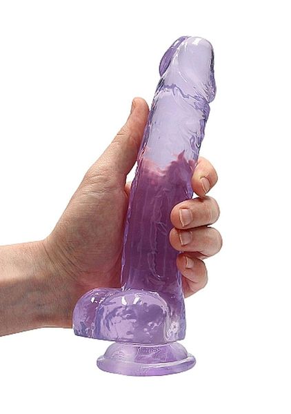 8"" / 20 cm Realistic Dildo With Balls - Purple zdjęcie 7