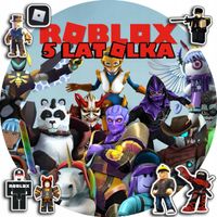 OPŁATEK NA TORT 20CM - ROBLOX GRY DEKORACJA + IMIĘ + GRATIS! 15CM 18CM