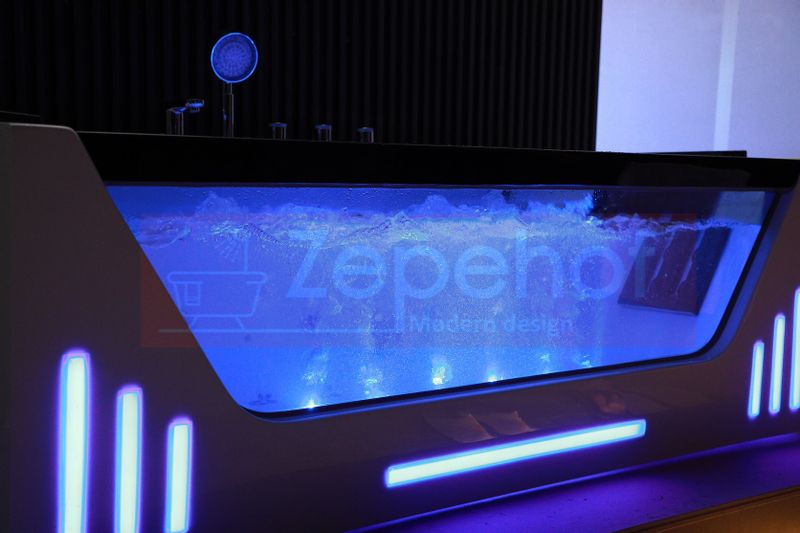 Wanna z hydromasażem EBX-7066 white prostokątna 170cmx78cmx61cm Wodosp zdjęcie 84