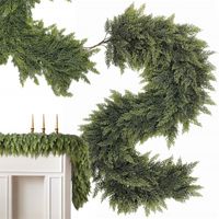 GIRLANDA ŚWIĄTECZNA 180 CM NA BALUSTRADĘ, KOMINEK DRZWI