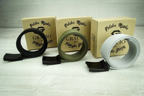 zestaw MESKI PASKÓW PARCIANYCH Gracio 3KOLORY na Arena.pl