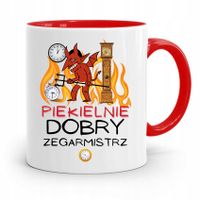 Kubek Czerwony Zegarmistrza Piekielnie Dobry Z Nadrukiem Ze Zdjęciem