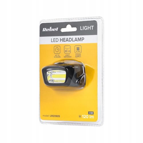 Profesjonalna Latarka Czołowa Rebel z 120 Lm LED COB 3 W zasięg 20 m na Arena.pl