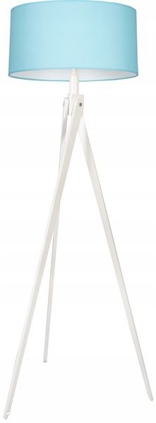 LAMPA PODŁOGOWA TRÓJNÓG, DREWNO, ABAŻUR zdjęcie 11