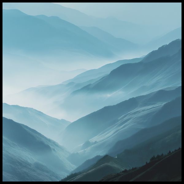 Plakat 70x70cm Między Chmurami zdjęcie 2