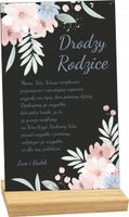 STATUETKA RAMKA z podstawką podziękowanie dla rodziców rożne wzory nadruk