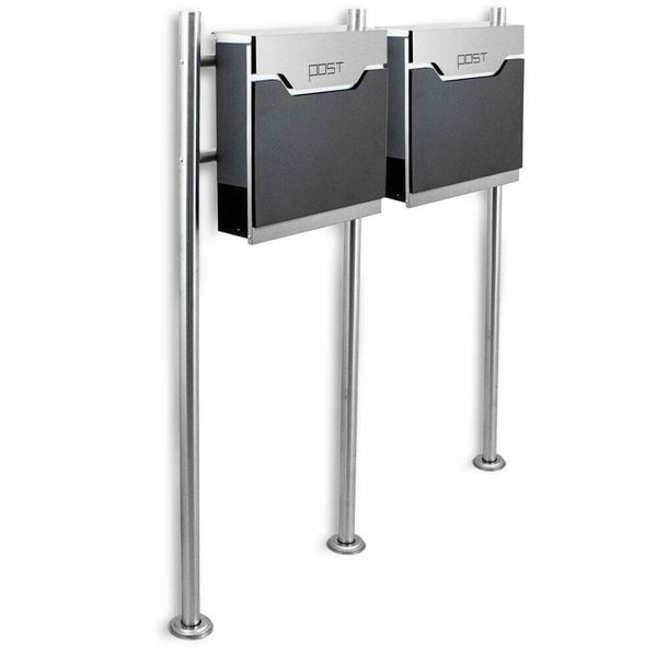 16780 Skrzynka na listy wolnostojąca 2 szt skrzynek nowoczesne zdjęcie 3