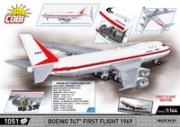 COBI 26609 Samolot pasażerski BOEING 747 FIRST FLIGHT 1969 Jumbo Jet 1051el