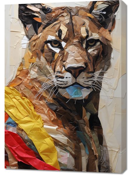 Obraz 70x100cm Papierowy Tygrys zdjęcie 1