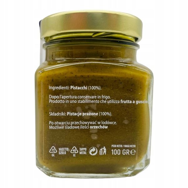 PASTA PISTACJOWA 100% 100G MASŁO PISTACJOWE Z PISTACJI KREM GUSTO & BUON GU zdjęcie 4
