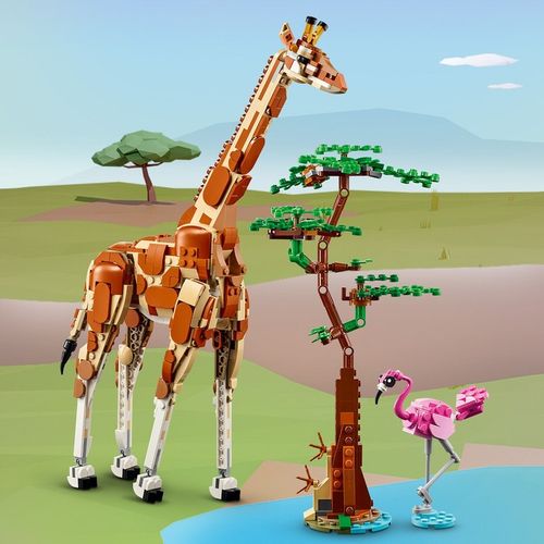 LEGO Creator 3w1 Ruchome Figurki Dzikie zwierzęta z safari 31150 Żyrafa Lew na Arena.pl