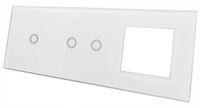 2 x PANEL SZKLANY DOTYKOWY WŁĄCZNIK GNIAZDO 1+2+1G