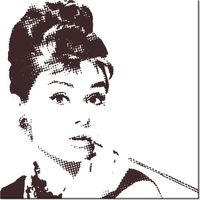 50CM 50CM OBRAZ AUDREY HEPBURN DRUK PŁÓTNO