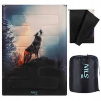 Śpiwór Turystyczny Ciepły Kempingowy Dwuosobowy Kołdra 3w1 200x140 cm NILS