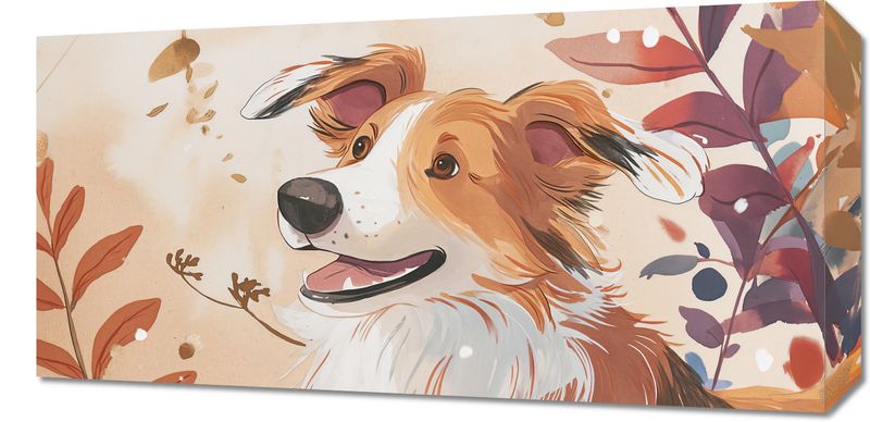 Obraz 60x30cm Collie Jesienną Porą zdjęcie 1