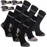 SKARPETY ROBOCZE WORK WYTRZYMAŁE MOCNE SKARPETKI BAWEŁNA MORAJ 9 PAR 43-46