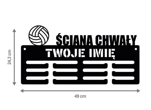 Wieszak na medale Siatkówka twoje imię dowolny tekst 117.3 na Arena.pl
