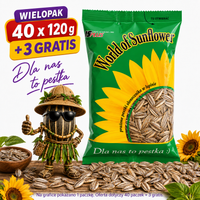 Słonecznik prażony120g naturalny , nie solony 40szt. + 3 GRATIS!