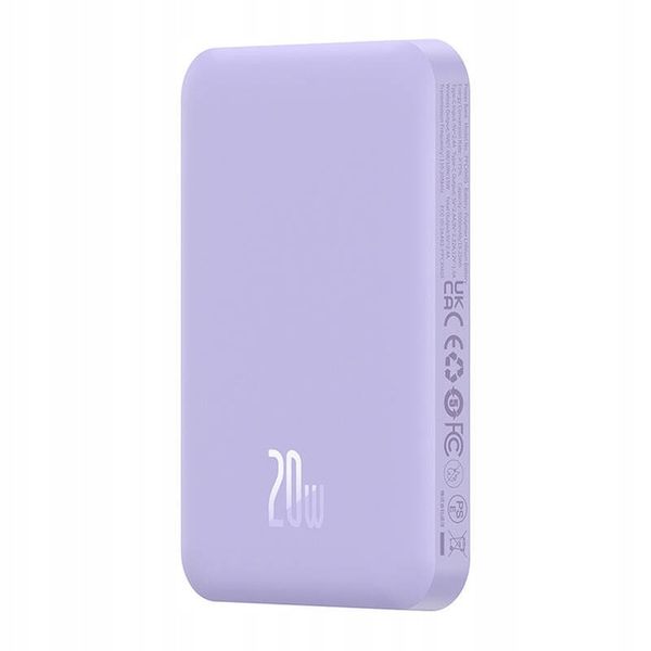 Magnetyczny mini powerbank Baseus 5000mAh 20W (fioletowy) zdjęcie 4