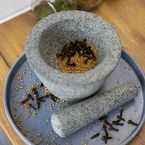 solidny moździerz kuchenny z tłuczkiem Granitowy trwała jakość prezent na Arena.pl