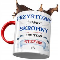 Kubek Czerwony Dla Stefana Męża Kolegi Prezent Z Nadrukiem Ze Zdjęciem