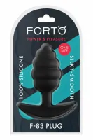 forto f-83 spir plug black silikonowy anatomiczny korek średni czarny