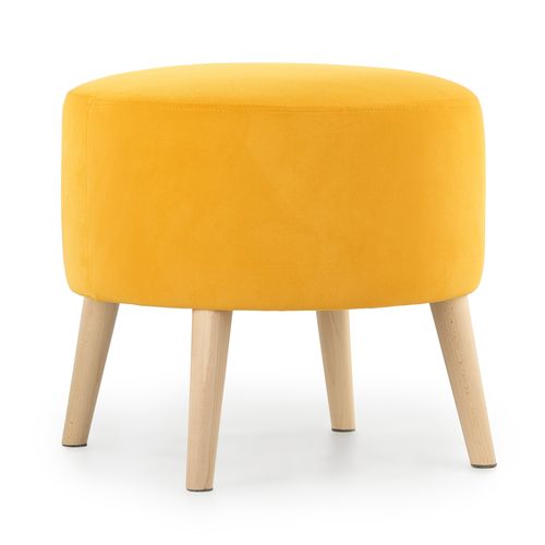 Pufa Tapicerowana, Żółta, Puf, Pufa okrągła, Podnóżek na Arena.pl