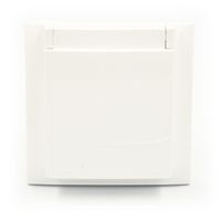 Efapel Logus90 ramka z klapką do gniazda ip44 biały 90961 TBR