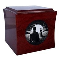 Urna dla żony Drewniana urna kremacyjna na prochy żony