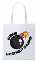 Dla Chłopaka Męża Prezent Torba Eco Biała Shopper Z Nadrukiem Ze Zdjęciem