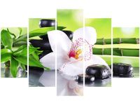 70 100CM OBRAZ 5 ELEM KAMIENIE SPA STORCZYK DRUK PŁÓTNO