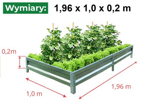Ramka ogrodowa ocynkowana 20x100x196 cm na Arena.pl