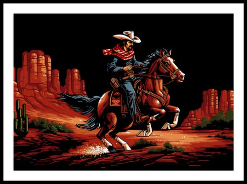 Plakat 70x50cm Galop przez Prerię na Arena.pl