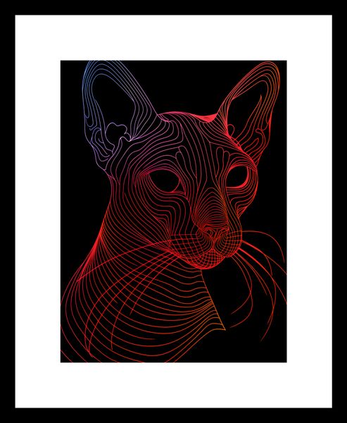 Plakat 15x20cm Cyfrowa Kocica zdjęcie 3