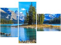 100CM 80 OBRAZ 3 ELEM JEZIORO MALIGNE ŚCIENNY