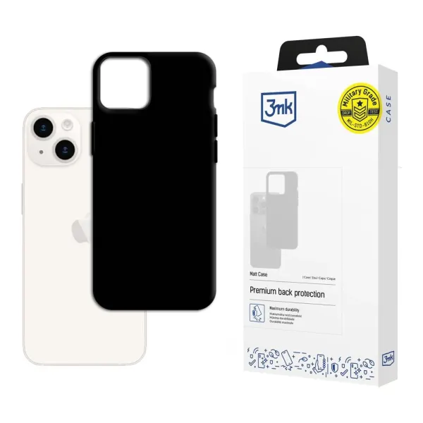 Etui 3mk Matt Case na iPhone 15 Plus - czarne zdjęcie 1
