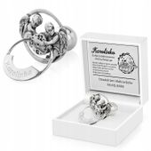 Srebrny SMOCZEK 925 Aniołki Chrzest PREZENT GRAWER