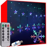 Lampki Choinkowe 138 LED Kurtyna Sople Zewnętrzne Girlanda Świetlna 2,5x1m