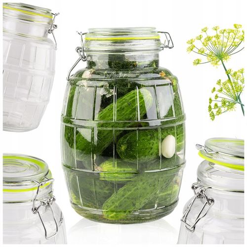 SŁÓJ SZKLANY 3L DUŻY POJEMNIK WECK NA PRZETWORY Z ZAMKNIĘCIEM na Arena.pl