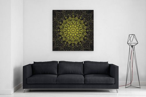 OBRAZ NA PŁÓTNIE CANVAS ABSTRAKCJA MANDALA 06 50X50 CM na Arena.pl