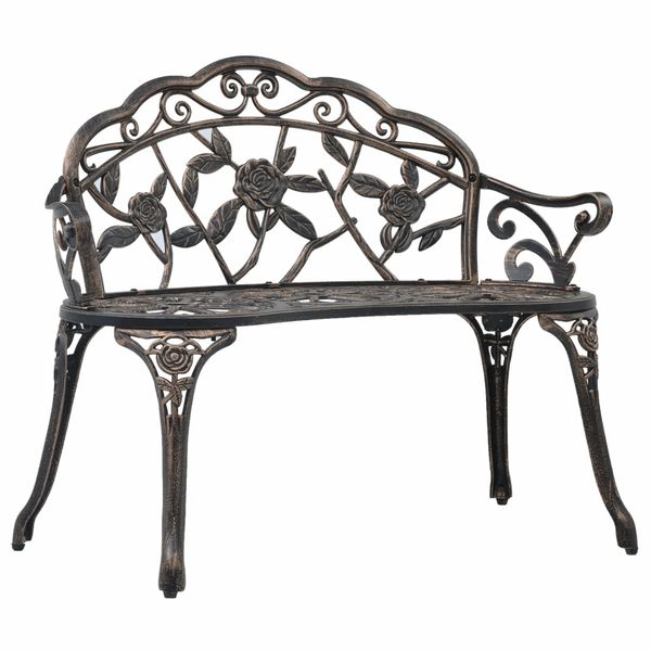 Ławka bistro, 100 cm, brąz, stop aluminium zdjęcie 1