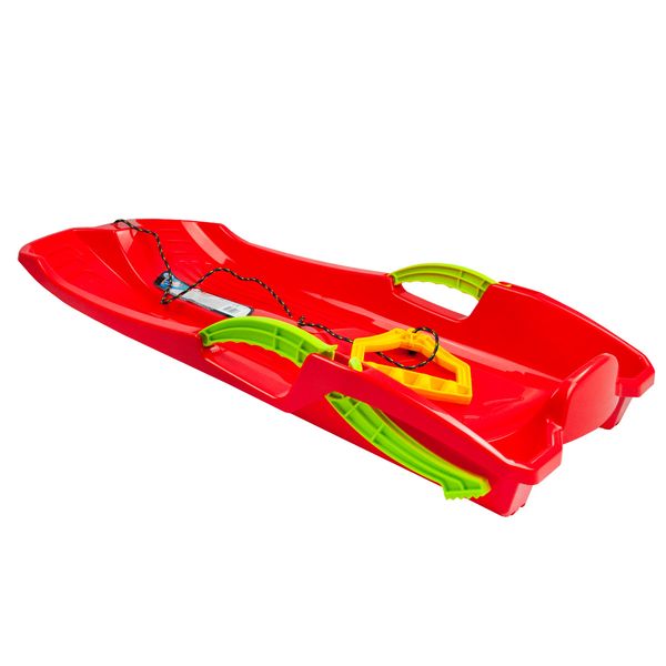 PLASTIKOWE SANKI ŚLIZGI Z HAMULCEM HORNET CZERWONY zdjęcie 4