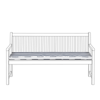 Poduszka na ławkę ogrodową 152 x 54 cm niebiesko-biała VIVARA