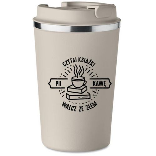 Kubek Termiczny Premium z Nadrukiem PIJ KAWĘ CZYTAJ KSIĄŻKI 350 ml KT_078 na Arena.pl