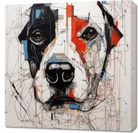 Obraz 70x70cm Przyrysowany Psiak