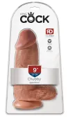 pipedream king cock 23 cm ciemny model z przyssawką, duży rozmiar