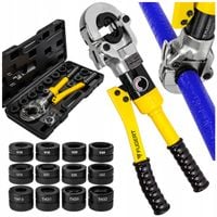 PRASKA ZACISKARKA DO RUR PEX HYDRAULICZNA MATRYCE V/U/TH 15-32MM + WALIZKA