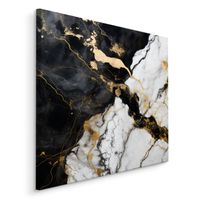 Obraz Do Sypialni MARMUR Czarno-Biała Abstrakcja Styl Glamour 70cm x 70cm